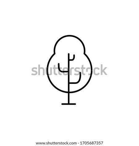tree icon vector design. isolated black and white icon 