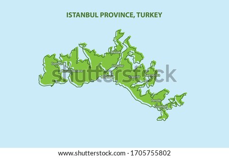 Istanbul Province Map of Turkey Country