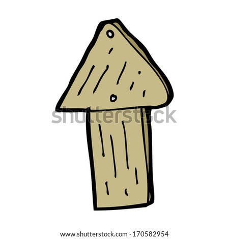 cartoon wood arrow symbol