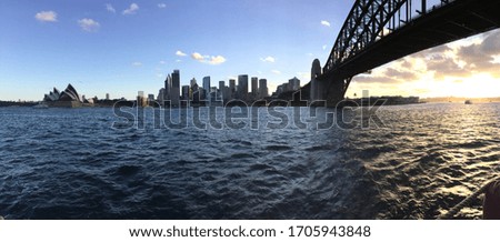 Beautiful sunset of Sydney harbour
