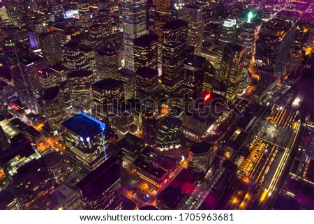 City night in Toronto Canada
