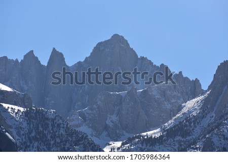 Mount Whitney and the surrounding Sierra Nevada mountain range from Lone Pine, California