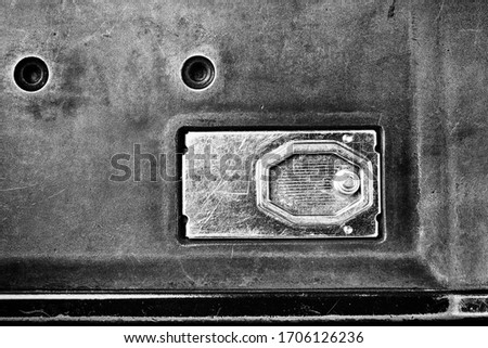 Rear cover with indicator window old retro medium format camera