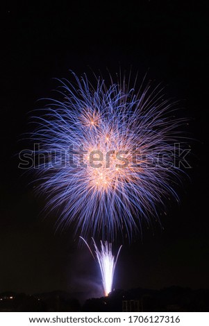 Beautiful fireworks display at Joso Kinugawa fireworks festival