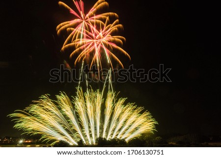 Beautiful fireworks display at Ibaraki fireworks festival