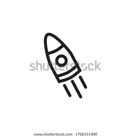 Rocket Icon In Trendy  Design Vector Eps 10