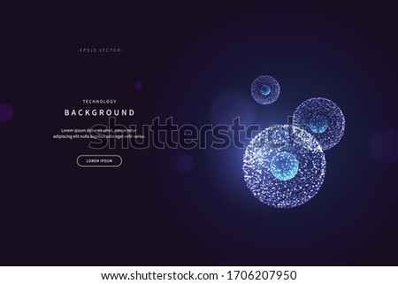 abstract background inspired by medical science and technology. mysterious illustration with particle and glitter shapes. hospital business vector design for web page, advertisement, editorial & sns. Royalty-Free Stock Photo #1706207950