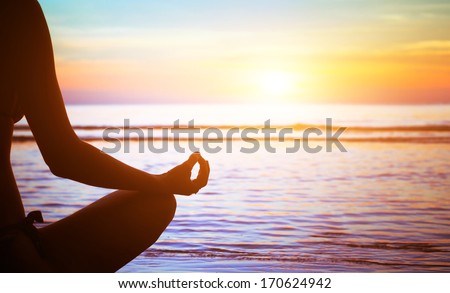 yoga and healthy lifestyle Royalty-Free Stock Photo #170624942