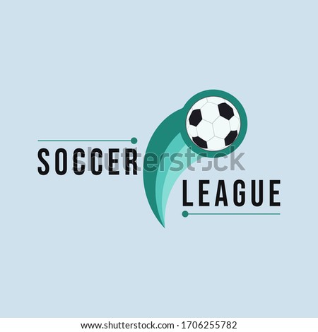 Soccer League logo vector illustration