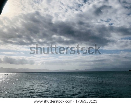 A cloudy day on the sea