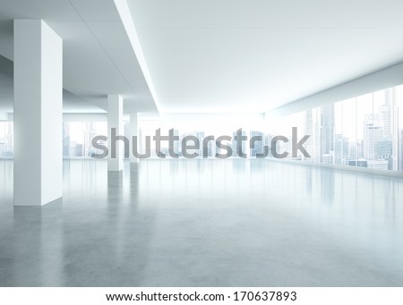 Bright empty office interior