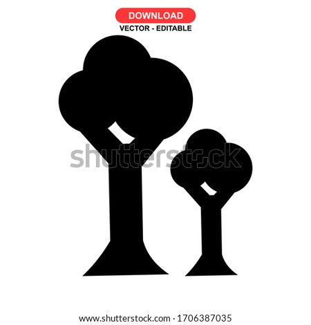 tree icon or logo isolated sign symbol vector illustration - high quality black style vector icons
