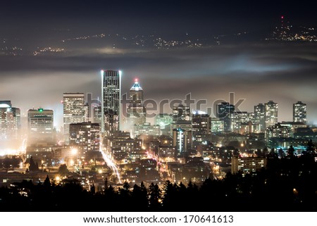 Portland in Fog