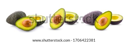 Fresh avocado, isolated on a white background Royalty-Free Stock Photo #1706422381