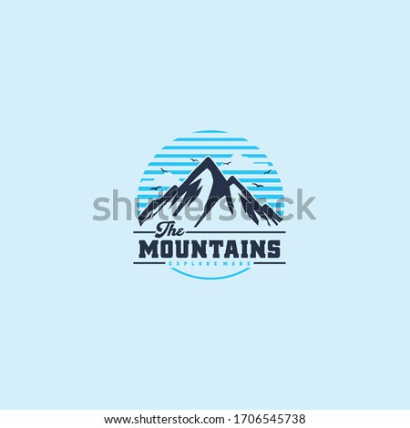 Mountain Vintage Logo Template Vector