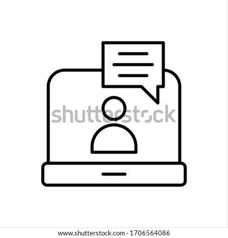 online chat icon. Flat vector graphic in White background.