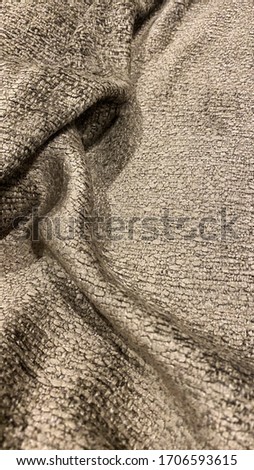 Elegant grey fabric for interior material mood board