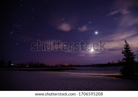A starry night in calgary