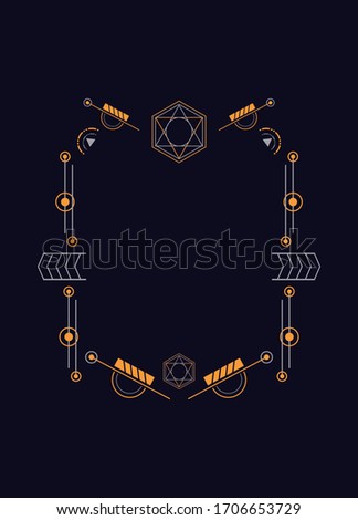 Sacred geometry ornament vector design elements. Alchemy, religion, philosophy, spirituality, hipster symbols and elements. for background, poster, t shirt. EPS10 vector