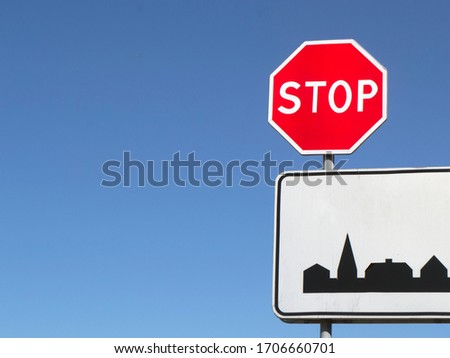 stop sign on a road