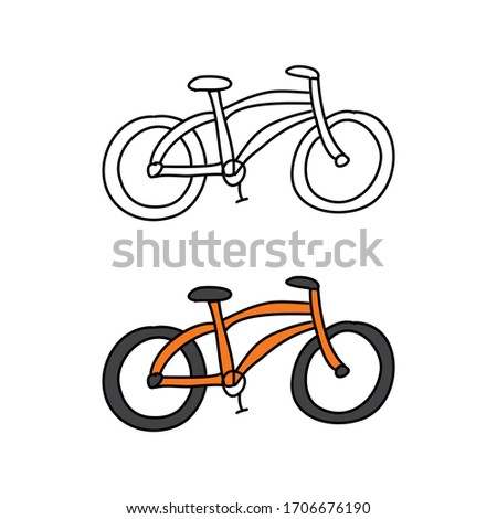 cartoon drawing of a bicycle