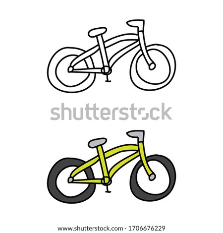 cartoon drawing of a bicycle