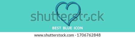 Heart icon stock vector illustration flat design.
