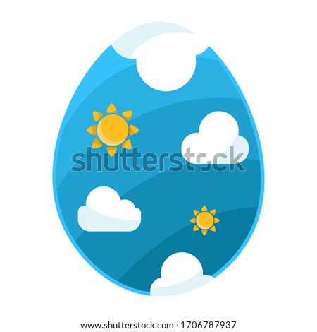 Isolated decorated easter egg icon - Vector illustration