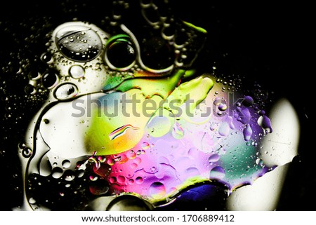 Abstract modern neon background with bubbles 