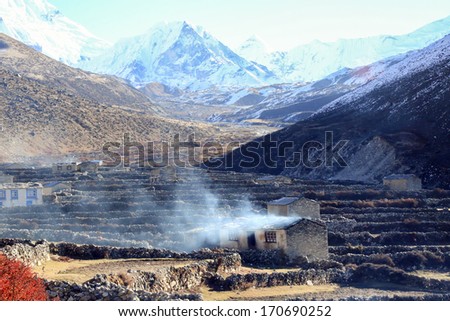 flare sunlight cabin  from everest trek route in nepal