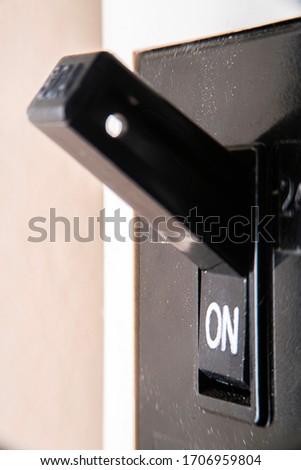 On-off power button on the control panel
