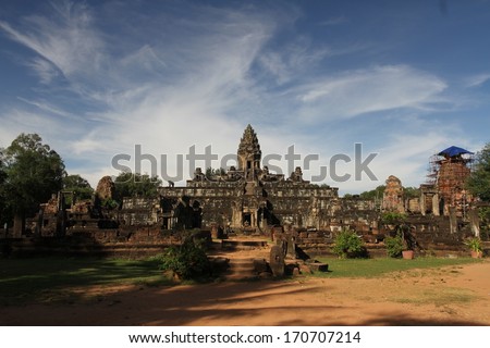 The ruins of Bakong, Angkor Wat, Siem Reap, Cambodia. Royalty-Free Stock Photo #170707214