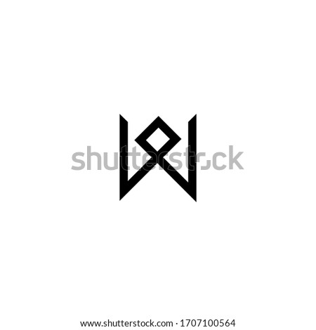W initial  letter logo vector template