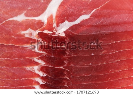 Slices dried pork traditional food of Spain. photo 