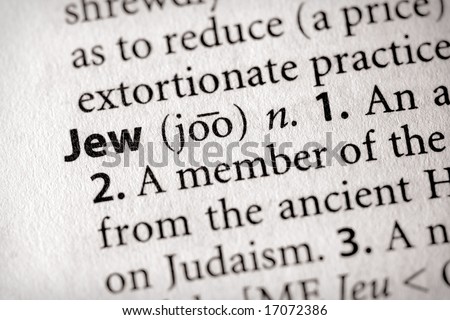 Selective focus on the word "Jew".