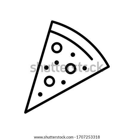 Pizza slice thin line icon