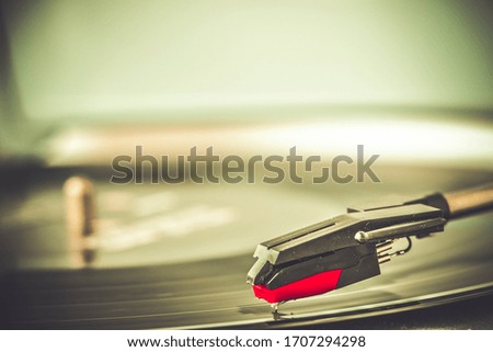 nostalgic record player and record