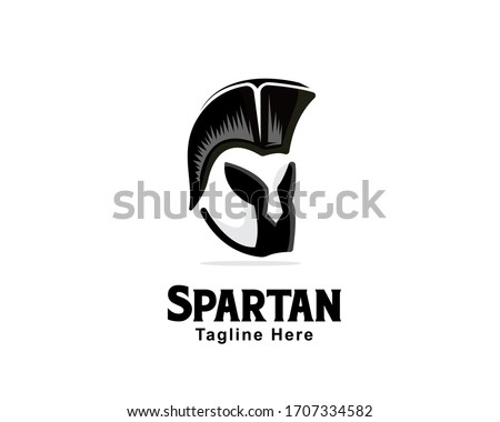 Simple head spartan logo design inspiration