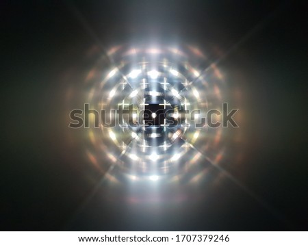 Abstract square metalique light refraction