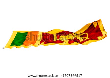 Sri Lanka waving flag on isolated background vector illustration