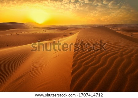 Red desert sands. In Saudi Arabia