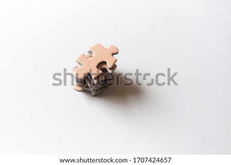 puzzle pieces in white background