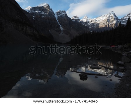 The Valley Of Ten Peak at Lake Moraine near Lake Louise, Banff National Park Canada