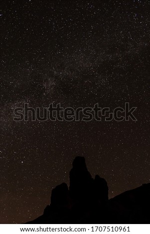 Night Sky With Stars milky way in El Teide Nationalpark