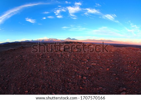 Volcanoes Licancabur and Juriques, Valle de la Luna, Atacama, Chile