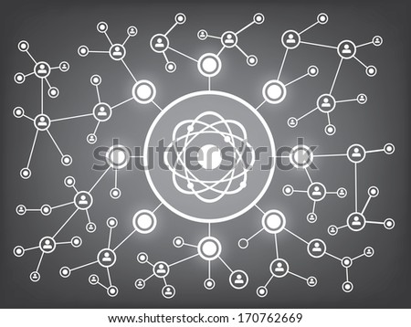 Social Media Network Illustration, Vector,office,background