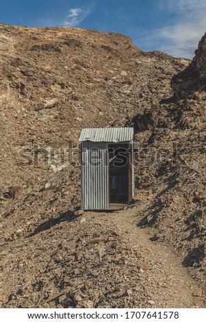 Outhouse at the Keane Wonder Mine in Death Valley National Park