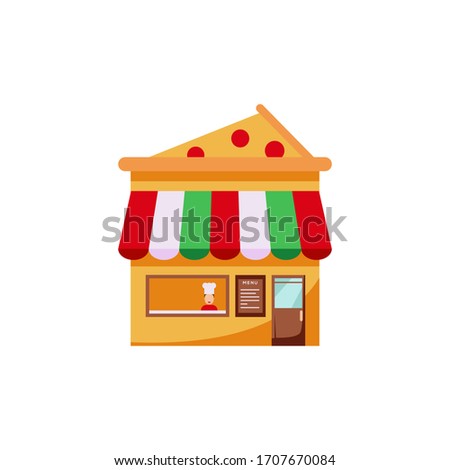 Simple illustration of pizzeria vector