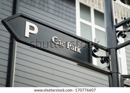 Car Park, Parking sign