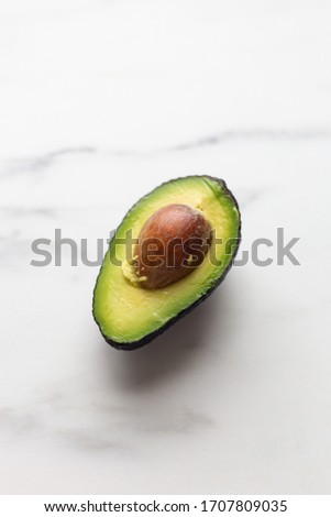 Avocado on White marble Background